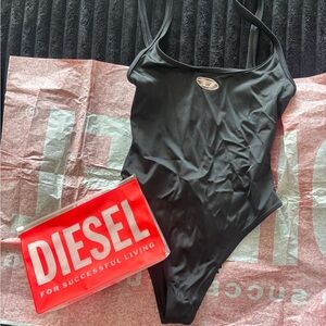 Diesel Women's Sleek Black One-Piece Swimsuit